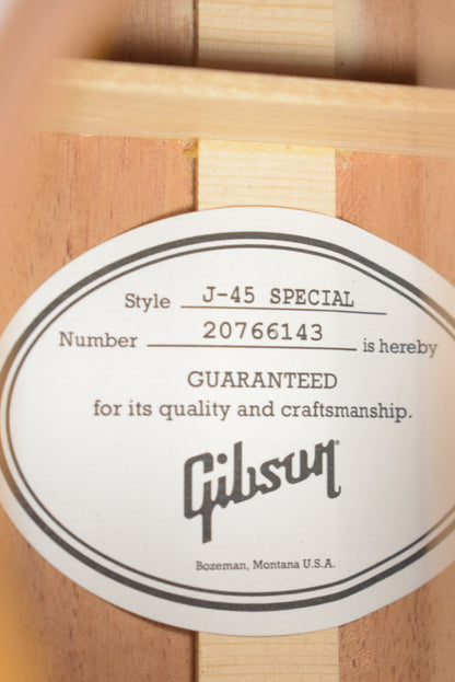 Gibson J-45 Special Satin Honey Burst