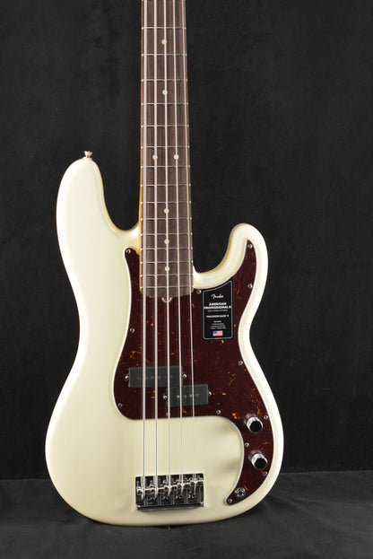 Fender American Professional II Precision Bass V Olympic White Rosewood Fingerboard