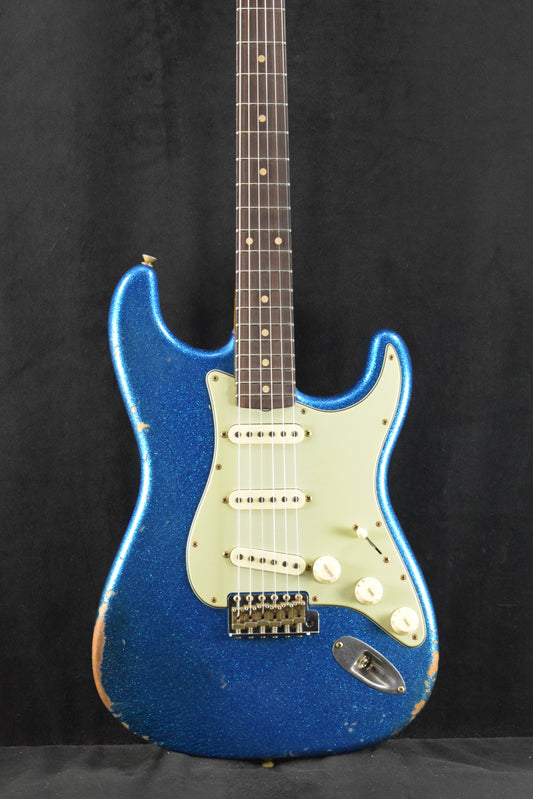 Fender Limited Edition '60s Dual Mag II Compound Radius Strat Relic - Blue Sparkle