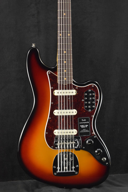 Fender Vintera III Early '60s Bass VI 3-Color Sunburst Rosewood Fingerboard