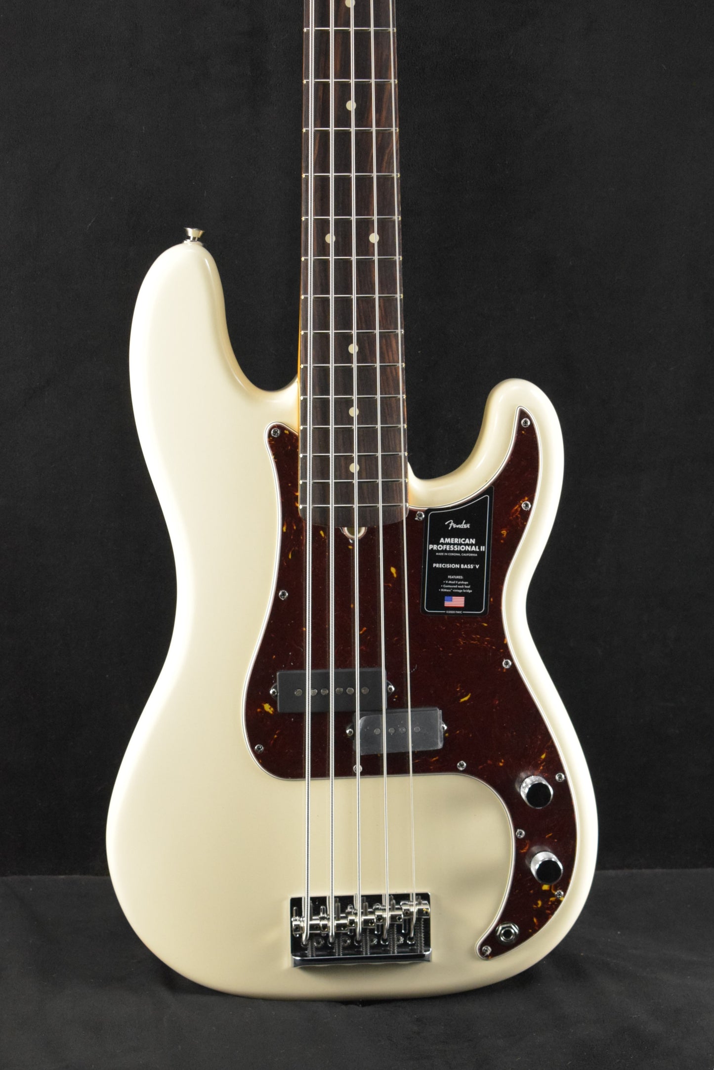 Fender American Professional II Precision Bass V Rosewood Fingerboard Olympic White