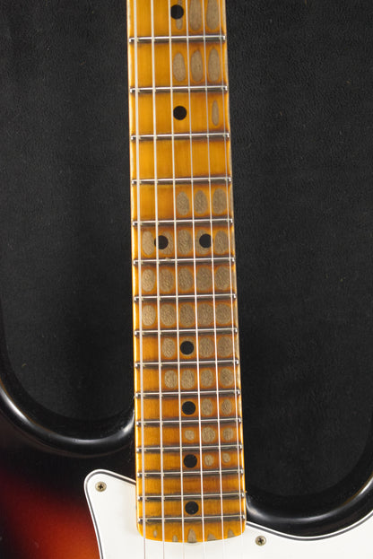 Fender 1969 Stratocaster Heavy Relic Aged Target 3-Color Sunburst with Matching Headcap