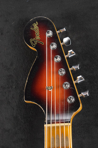 Fender 1969 Stratocaster Heavy Relic Aged Target 3-Color Sunburst with Matching Headcap