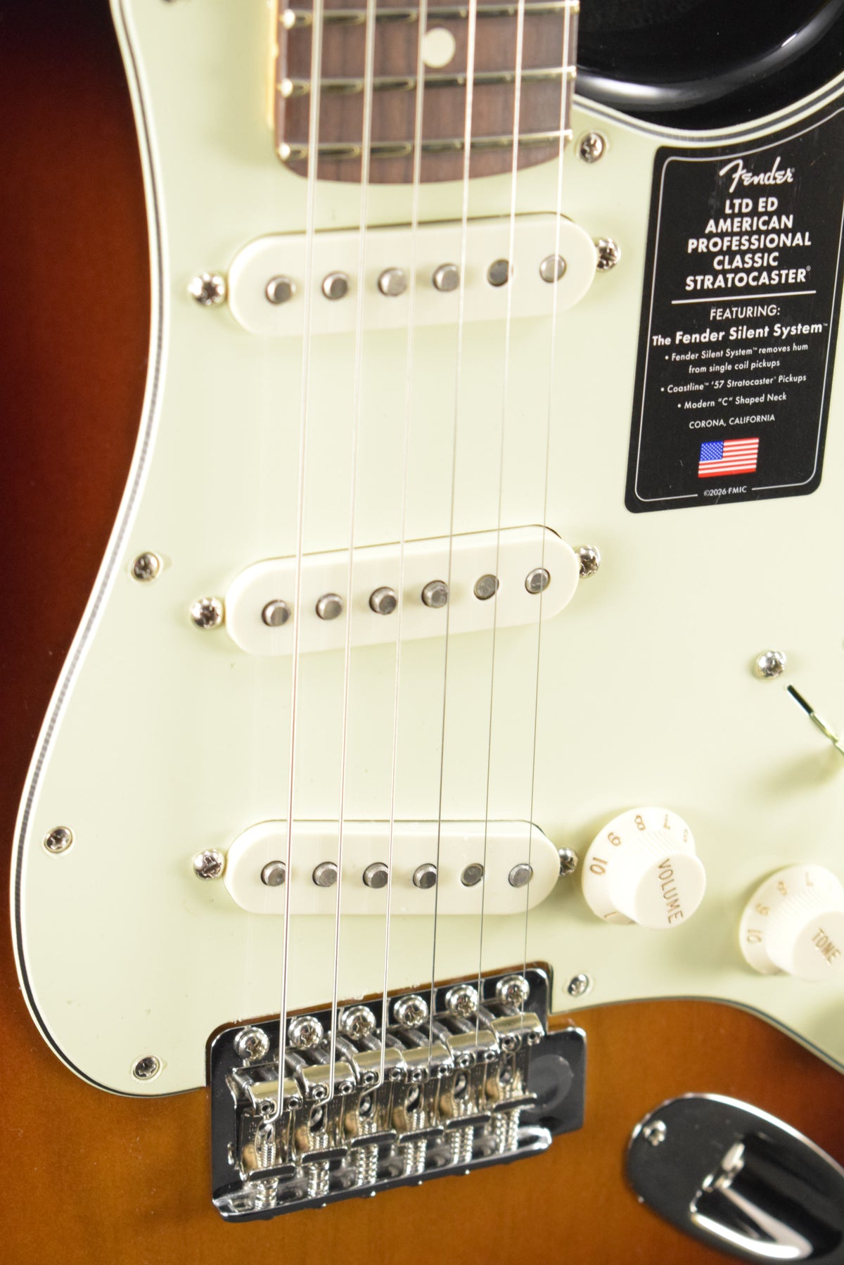 Fender Limited Edition American Professional Classic Stratocaster featuring the Fender Silent System 3-Color Sunburst