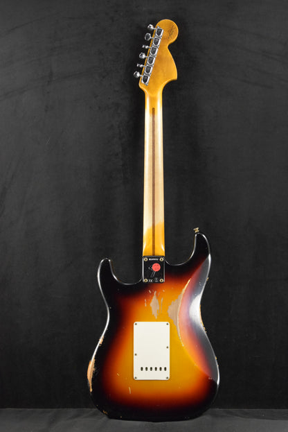 Fender 1969 Stratocaster Heavy Relic Aged Target 3-Color Sunburst with Matching Headcap