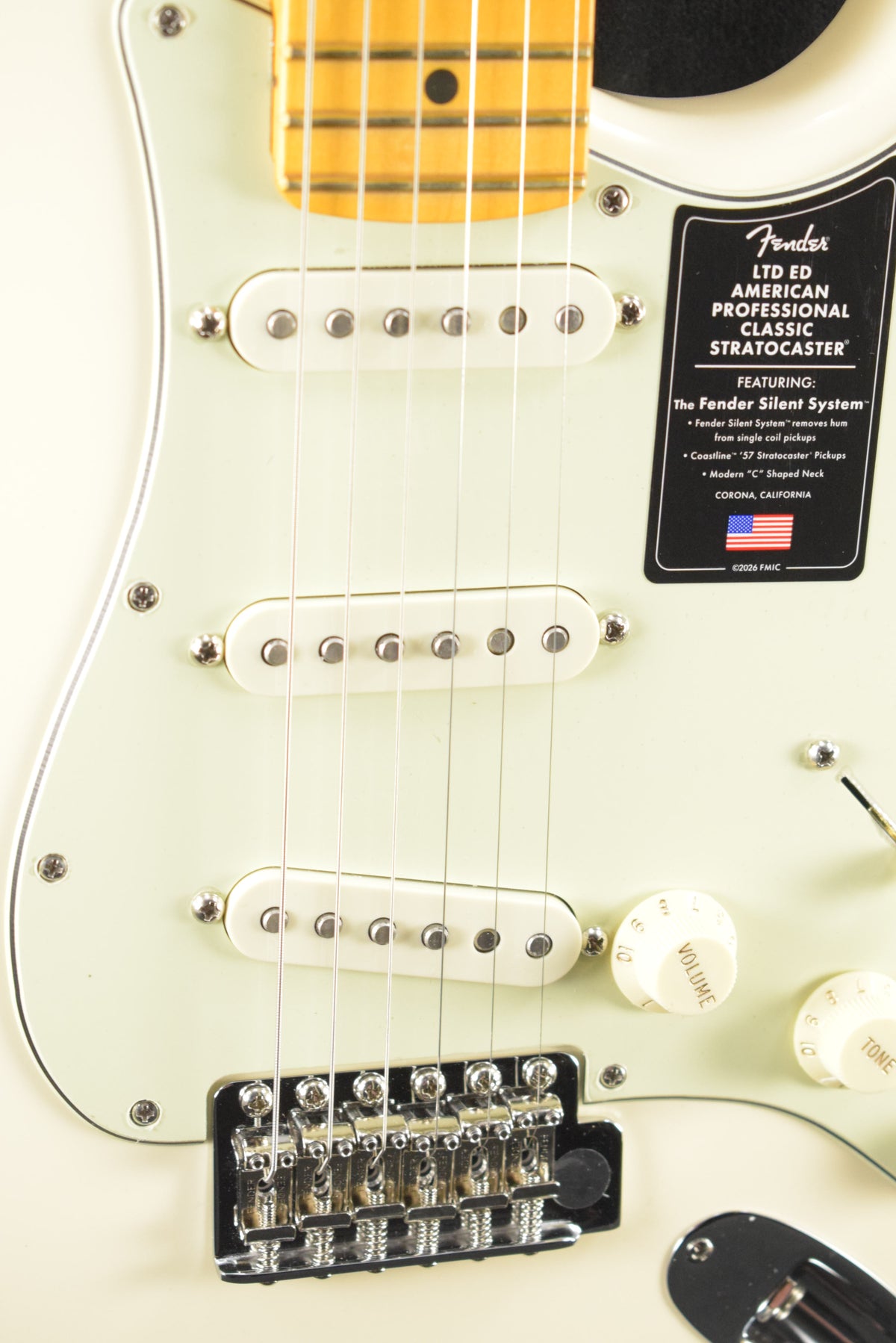Fender Limited Edition American Professional Classic Stratocaster featuring the Fender Silent System Olympic White