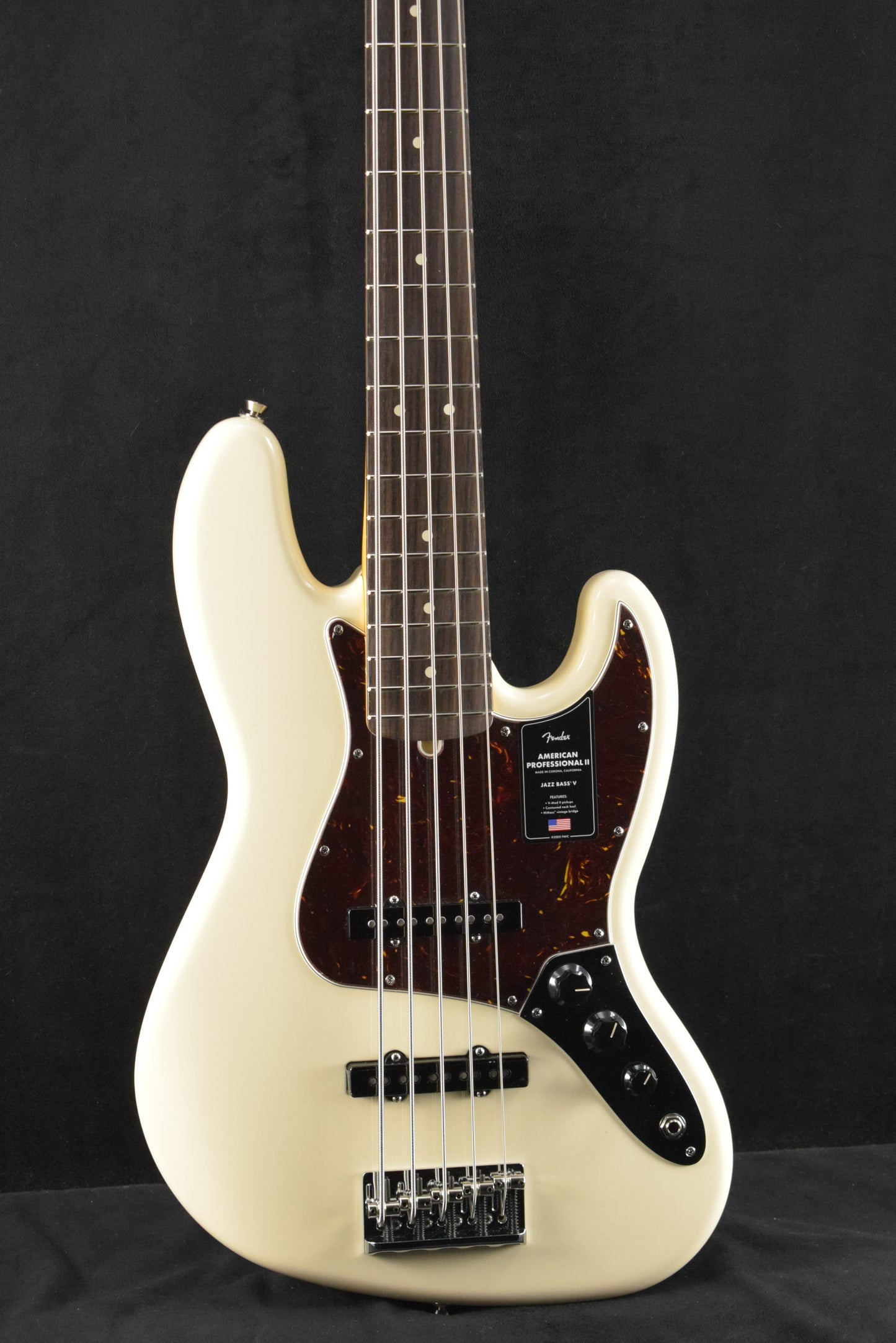 Fender American Professional II Jazz Bass V Rosewood Fingerboard Olympic White