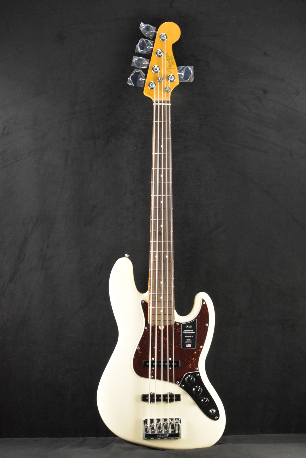 Fender American Professional Jazz Bass V Olympic White Rosewood Fingerboard