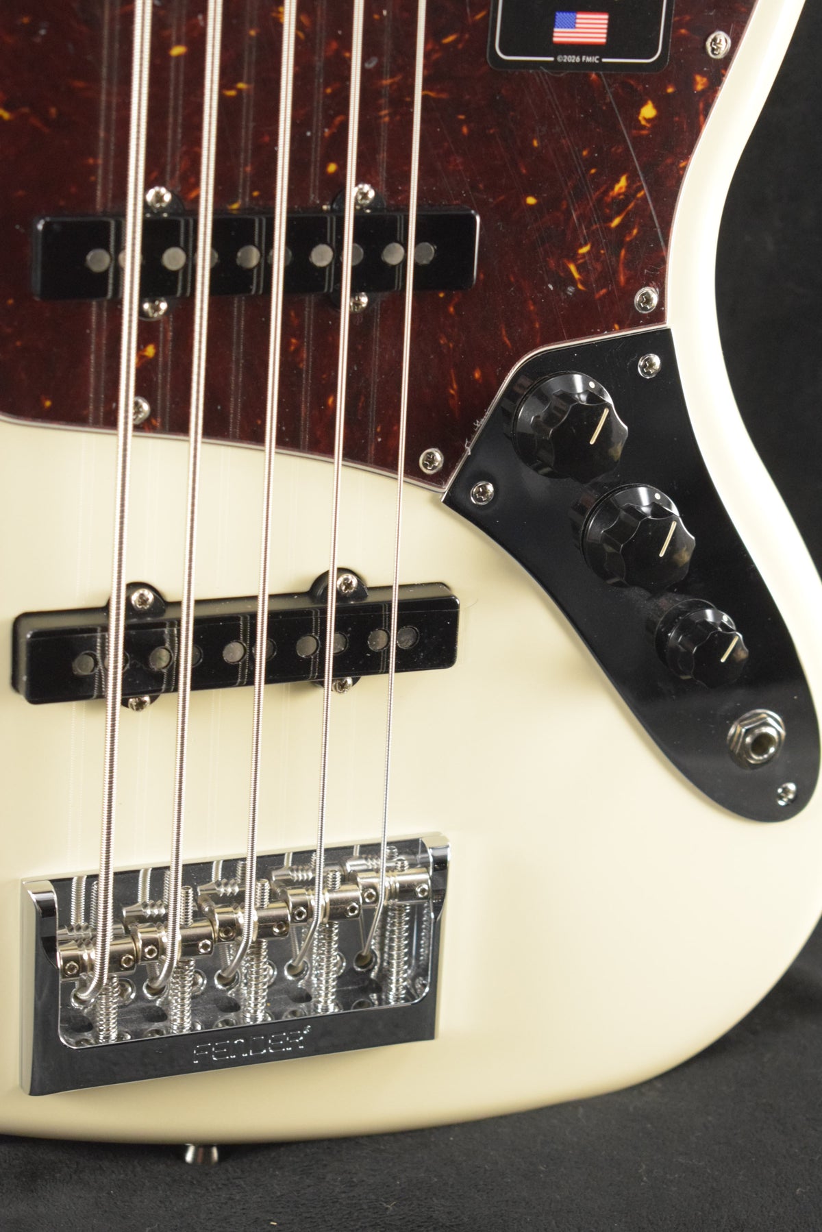 Fender American Professional Jazz Bass V Olympic White Rosewood Fingerboard