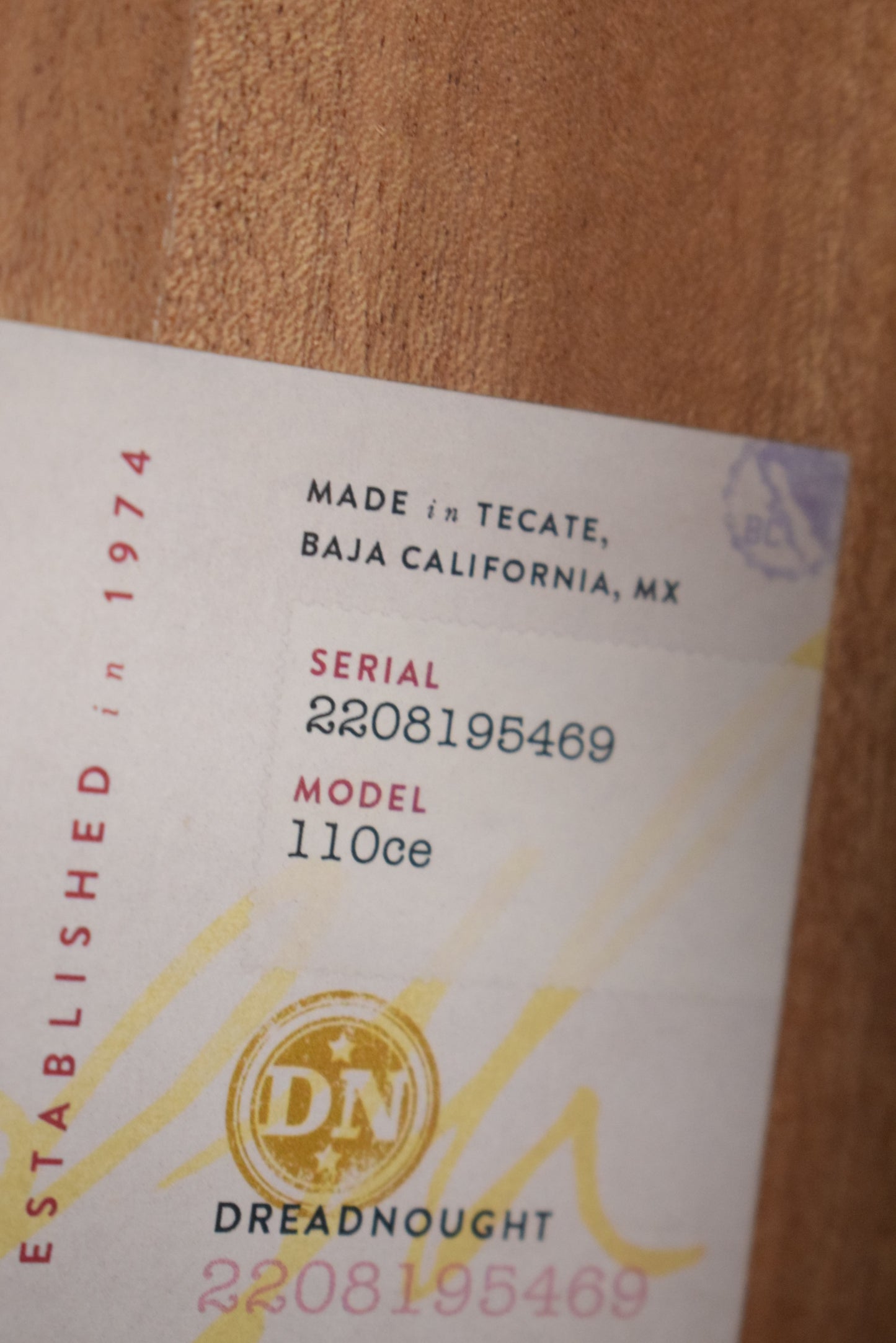 Taylor 110ce Dreadnought Sapele/Spruce Natural