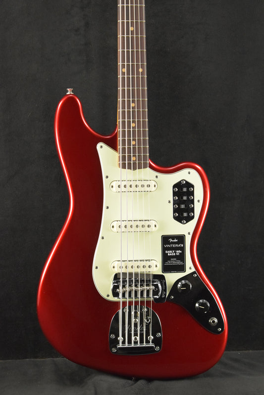 Fender Vintera III Early '60s Bass VI Candy Apple Red Rosewood Fingerboard
