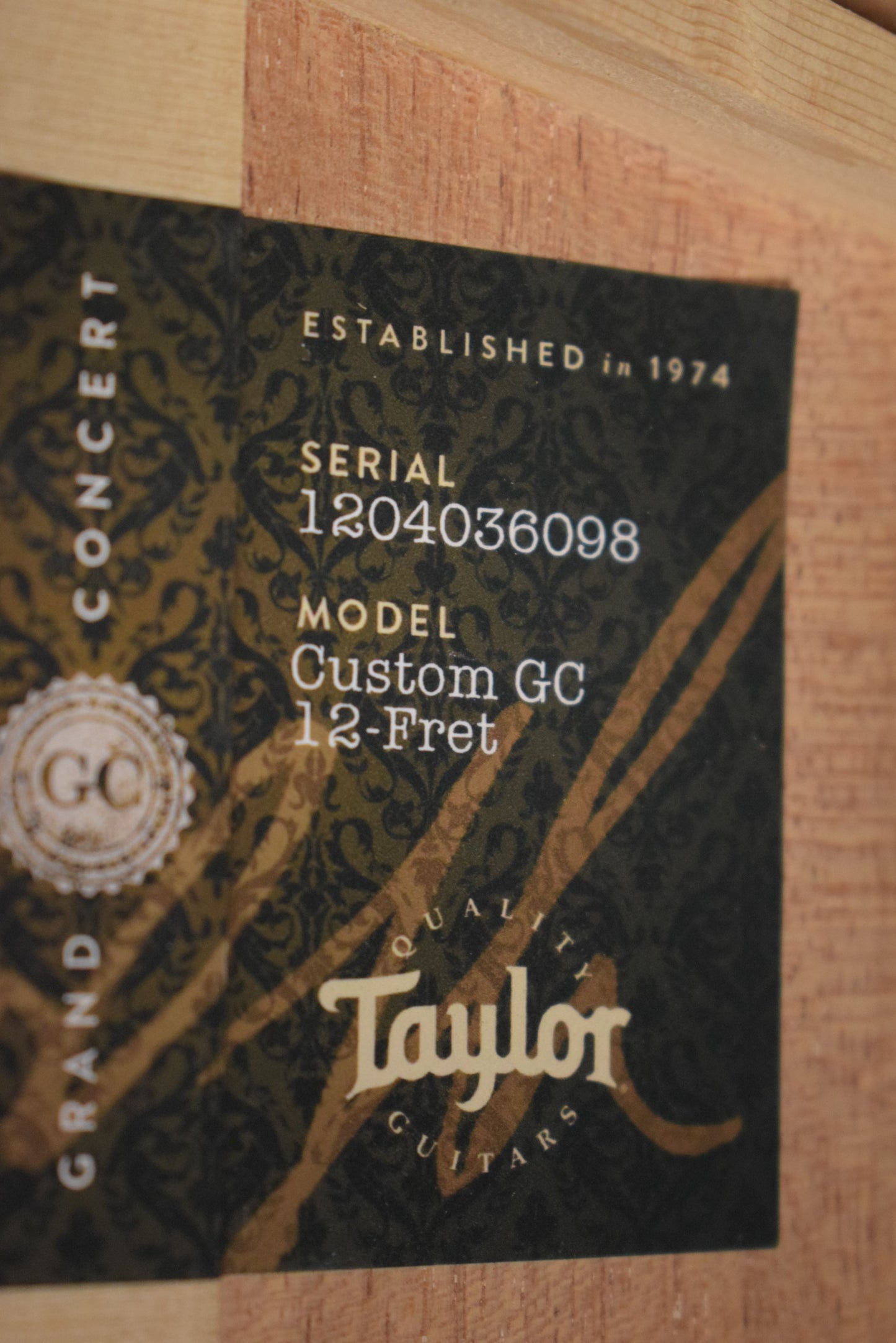 Taylor Custom C22ce 12-Fret C0945 Grand Concert Mahogany/Mahogany