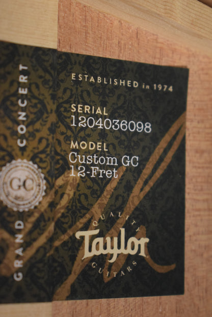 Taylor Custom C22ce 12-Fret C0945 Grand Concert Mahogany/Mahogany