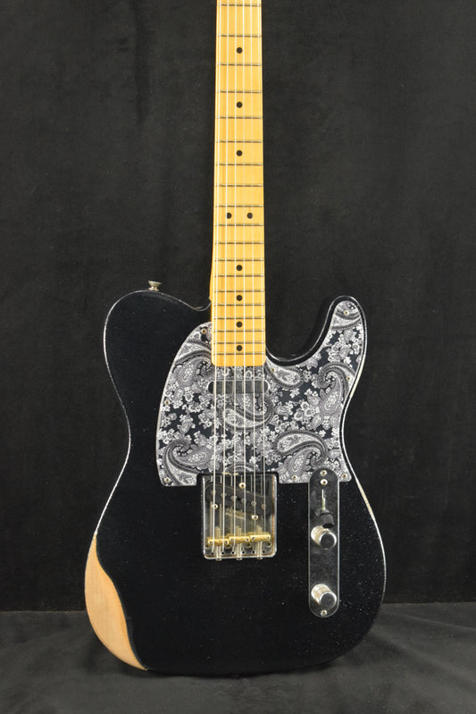 Fender Brad Paisley Road Worn Telecaster Maple Fingerboard Black Sparkle