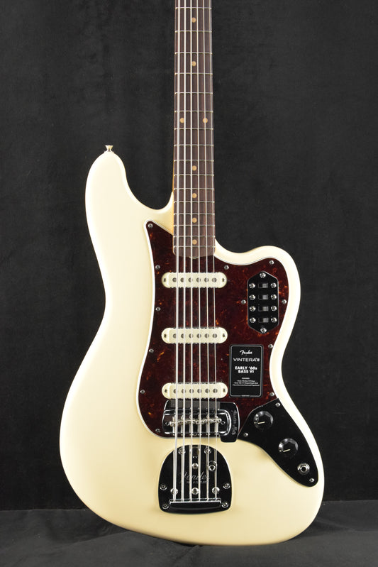 Fender Vintera III Early '60s Bass VI Olympic White Rosewood Fingerboard