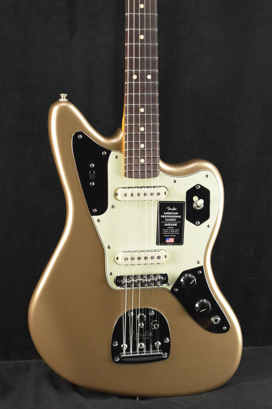 Fender American Professional Classic Jaguar Rosewood Fingerboard Faded Firemist Gold
