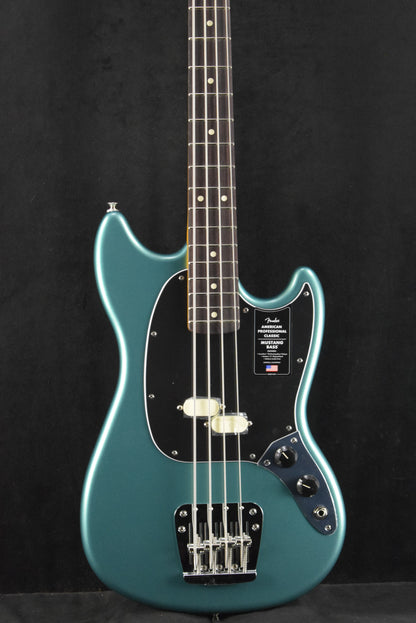 Fender American Professional Classic Mustang Bass Faded Sherwood Green Metallic Rosewood Fingerboard