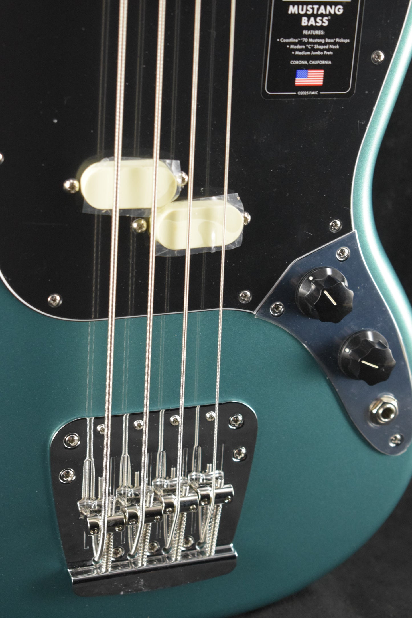 Fender American Professional Classic Mustang Bass Faded Sherwood Green Metallic Rosewood Fingerboard