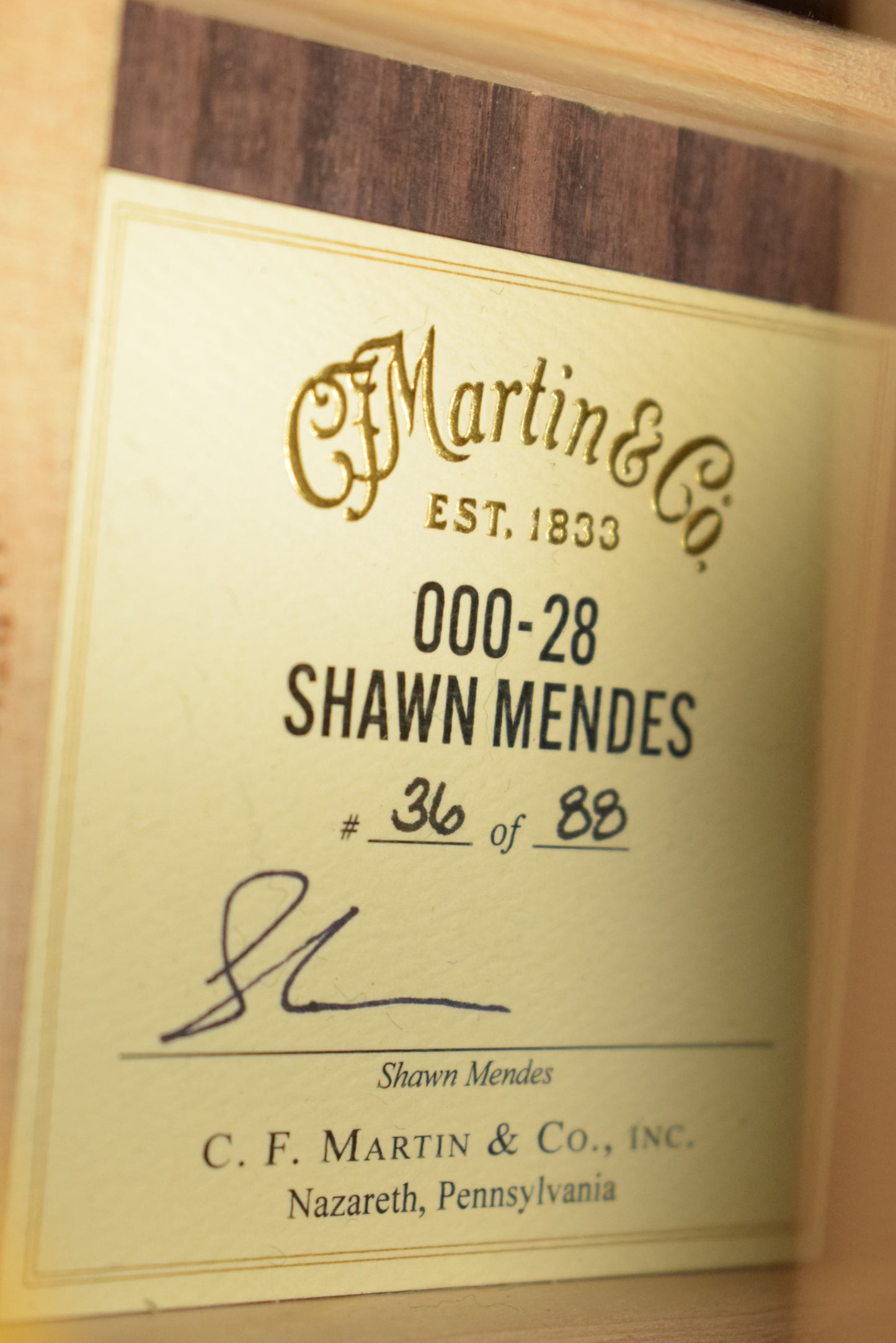 Martin 000-28 Shawn Mendes #36 of 88