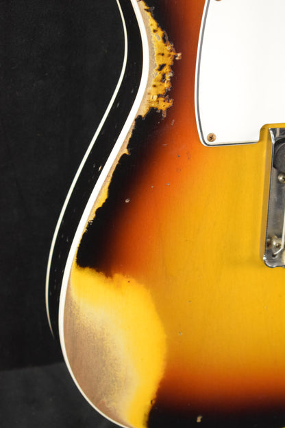 Fender Custom Shop '65 Tele Custom Heavy Relic - Faded 3 Color Sunburst