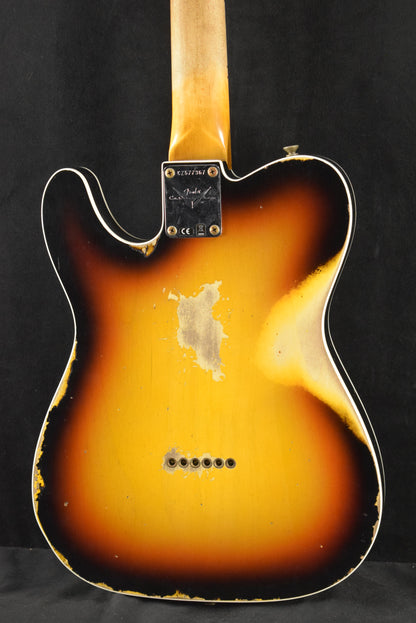 Fender Custom Shop '65 Tele Custom Heavy Relic - Faded 3 Color Sunburst