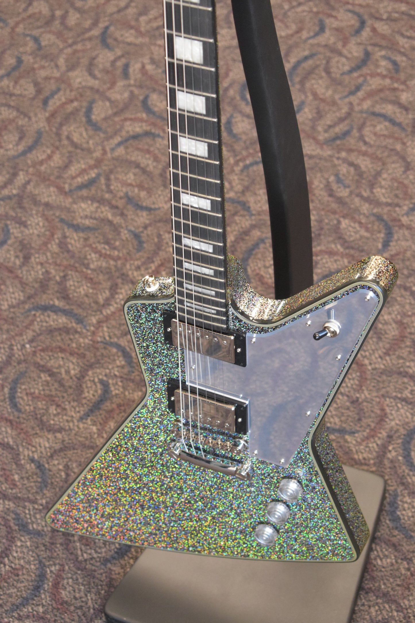 Epiphone Lzzy Hale Explorer Custom Black Diamond Holographic Sparkle