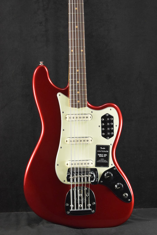 Fender Vintera III Early '60s Bass VI Candy Apple Red Rosewood Fingerboard