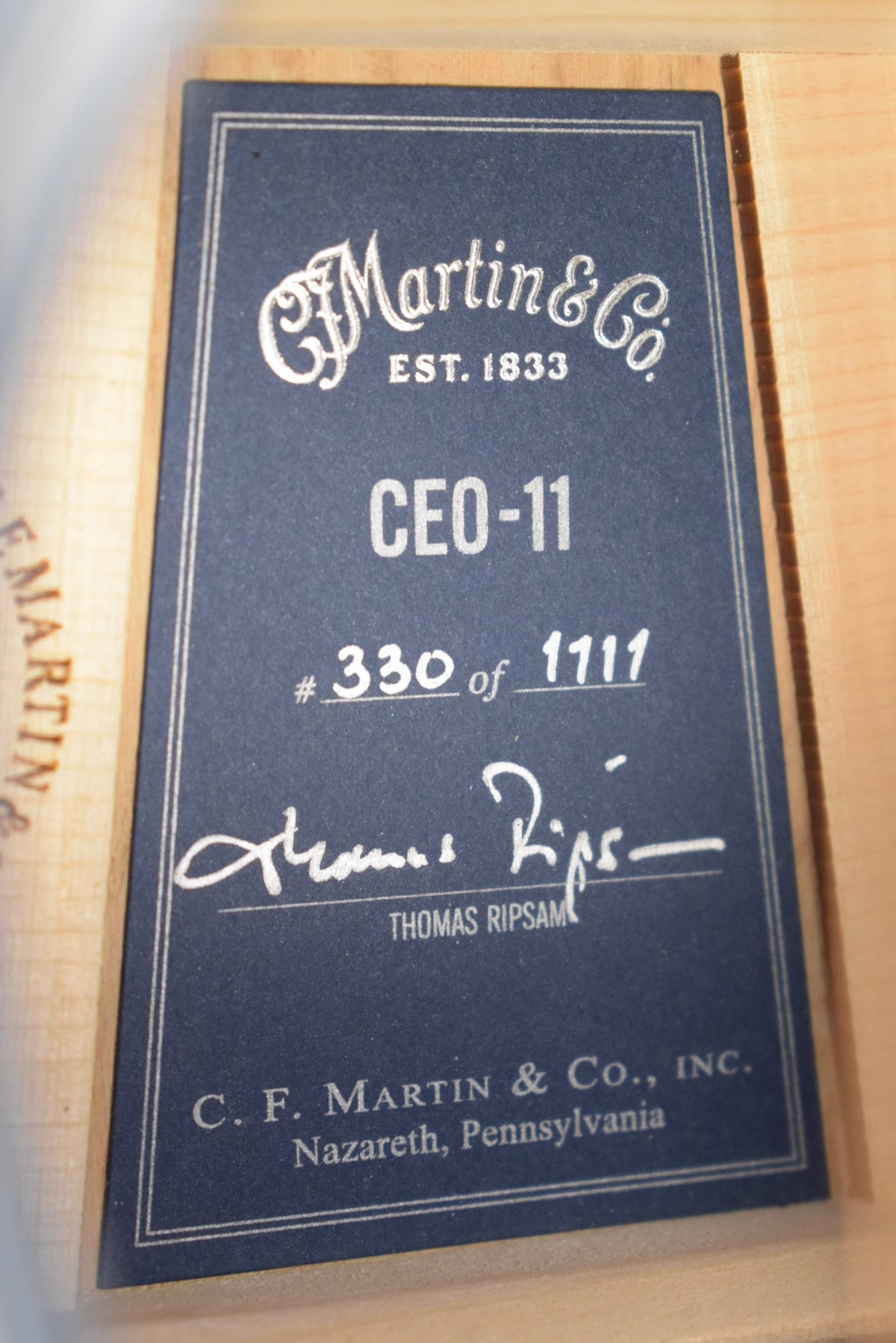 Martin CEO-11 0000-14 Fret Acoustic-Electric Blue Burst Top #330 of 1111