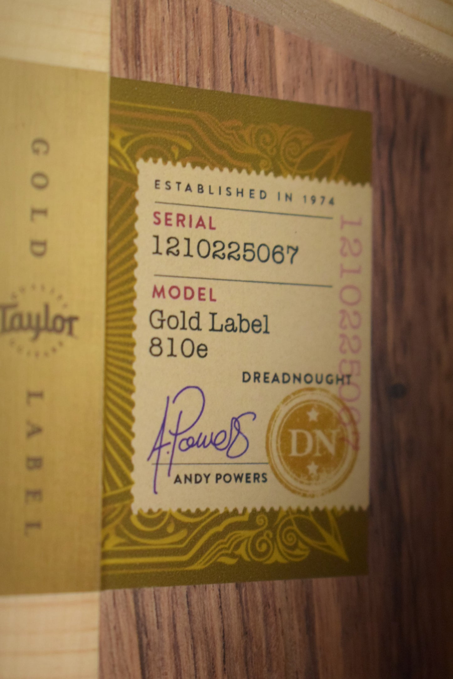 Taylor Gold Label 810e Natural