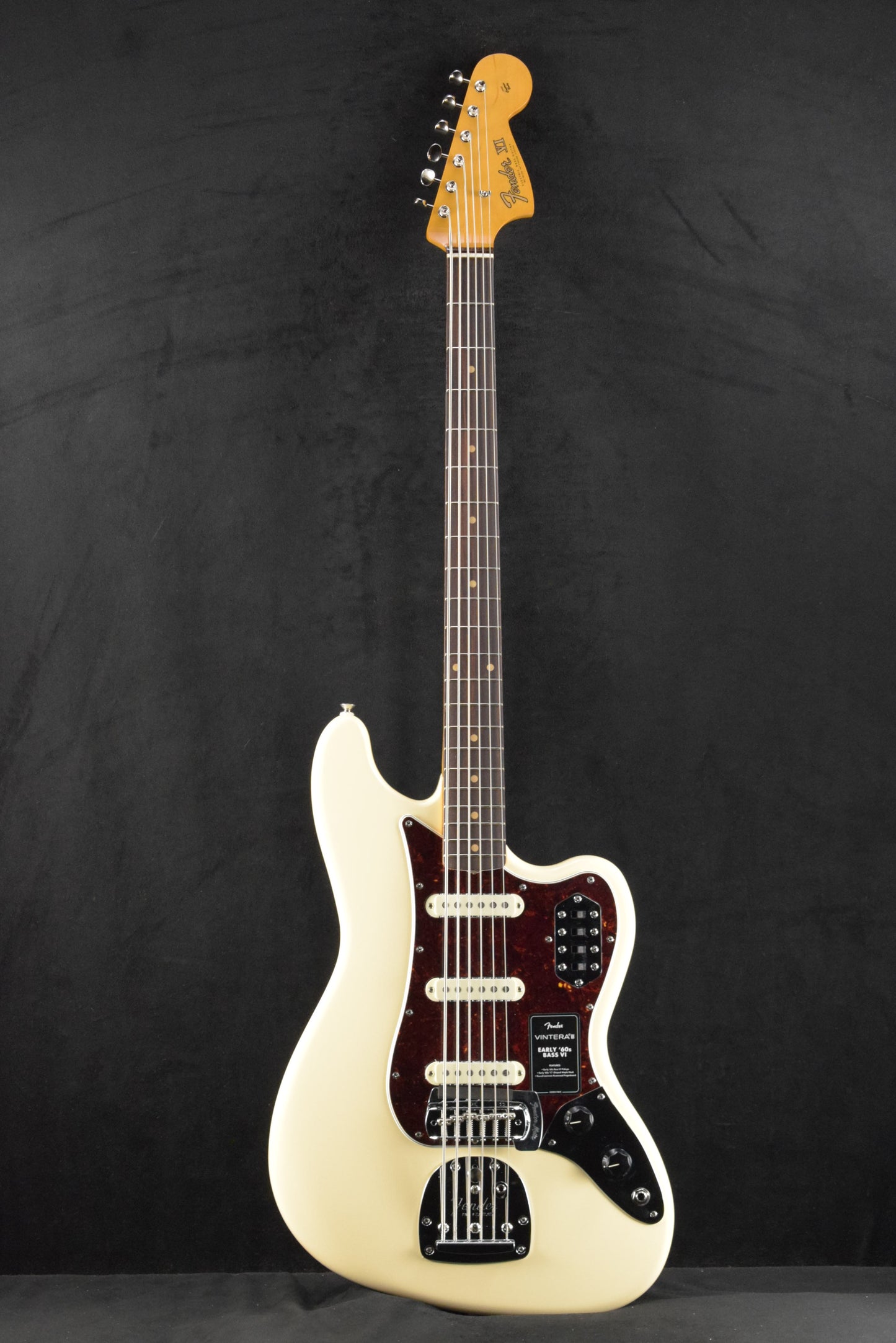 Fender Vintera III Early '60s Bass VI Olympic White Rosewood Fingerboard