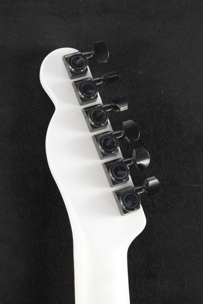 Fender Jack White Triplesonic Acoustasonic Telecaster Satin Arctic White with Black Top