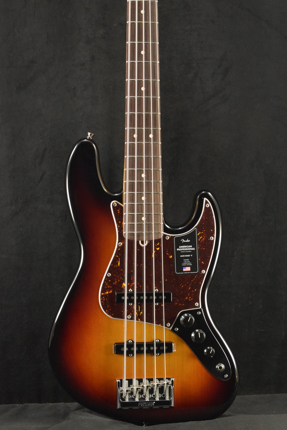 Fender American Professional Jazz Bass V 3-Color Sunburst Rosewood Fingerboard