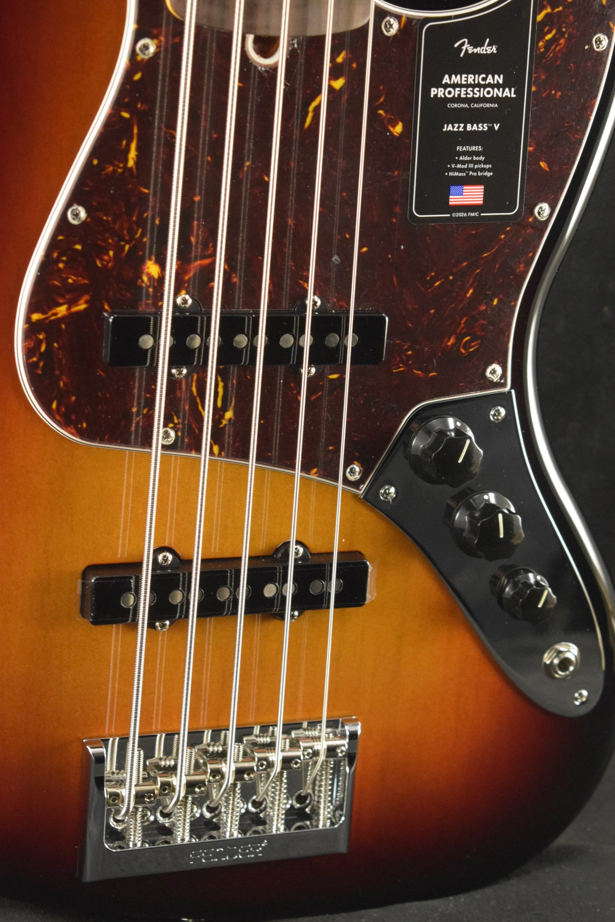 Fender American Professional Jazz Bass V 3-Color Sunburst Rosewood Fingerboard