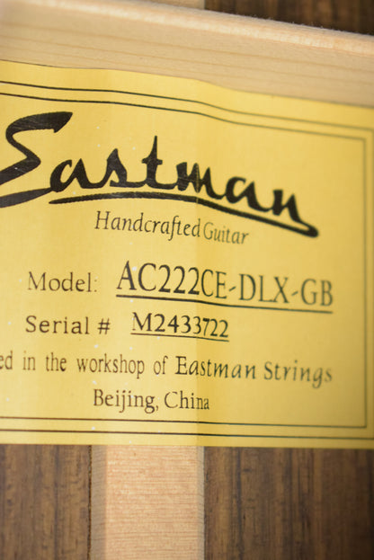 Eastman AC222CE-DLX-GB Acoustic Electric Grand Auditorium Goldburst Truetone Gloss