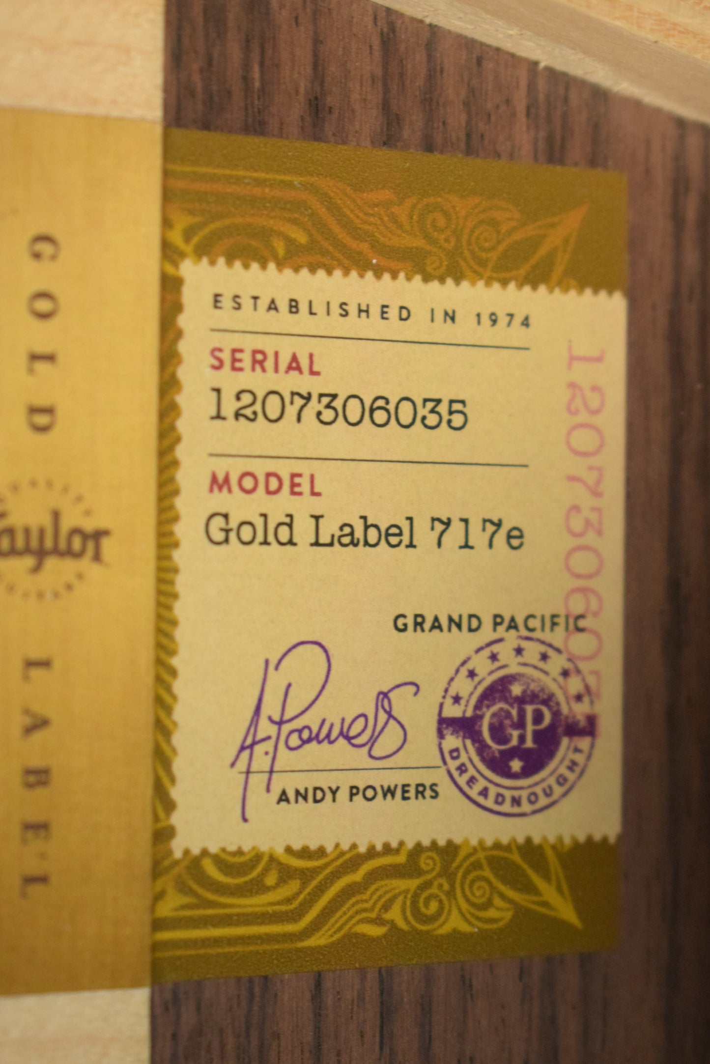 Taylor Gold Label 717e Natural