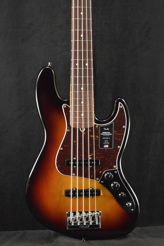 Fender American Professional Jazz Bass V 3-Color Sunburst Rosewood Fingerboard