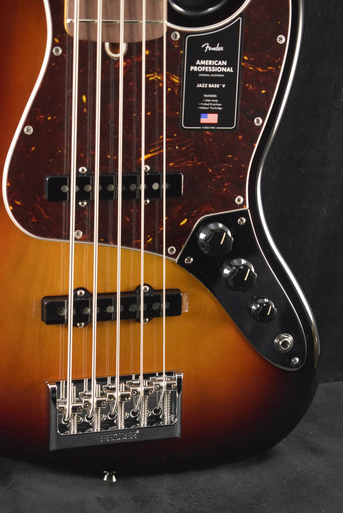 Fender American Professional Jazz Bass V 3-Color Sunburst Rosewood Fingerboard