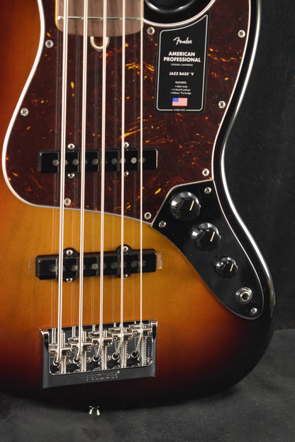 Fender American Professional Jazz Bass V 3-Color Sunburst Rosewood Fingerboard