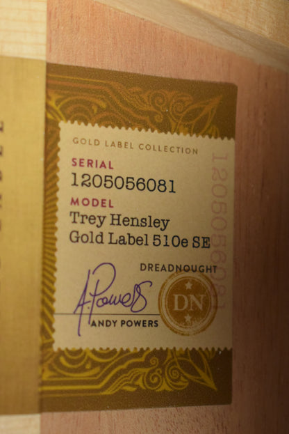 Taylor Trey Hensley Gold Label 510e Special Edition