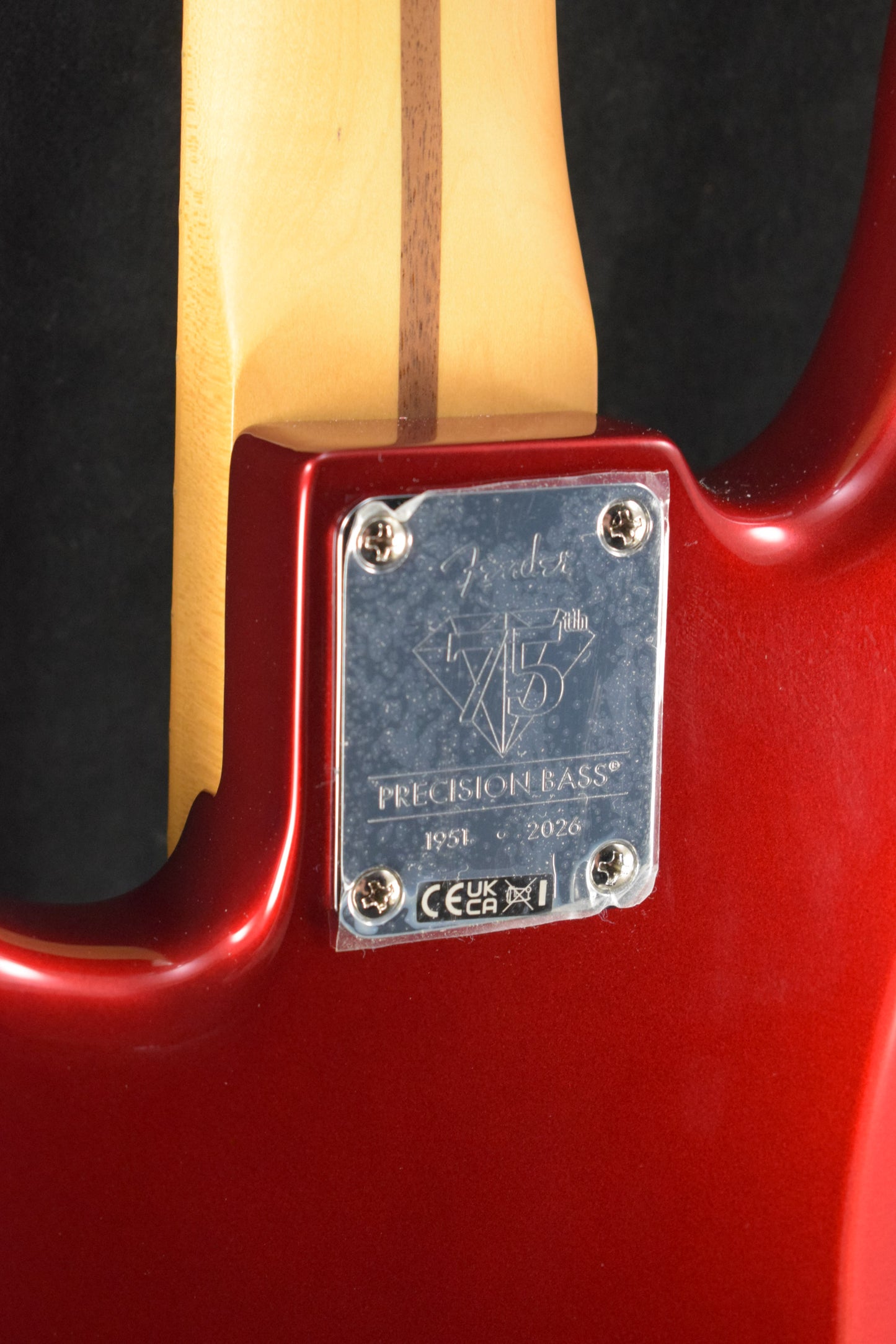 Fender 75th Anniversary Player II Precision Bass Candy Apple Red Maple Fingerboard