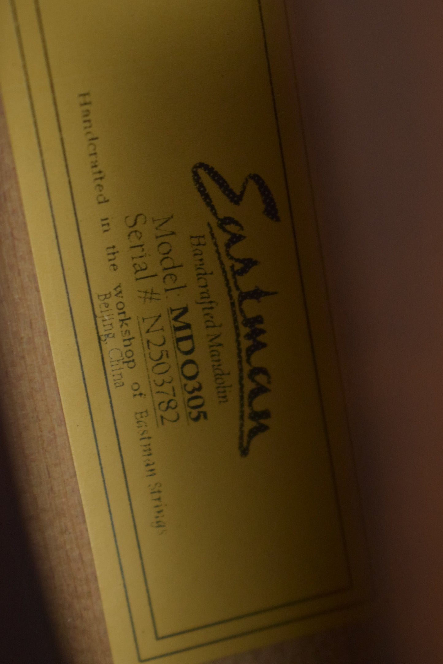 Eastman MDO305 A-Style F-Hole Octave Mandolin Classic Satin Finish