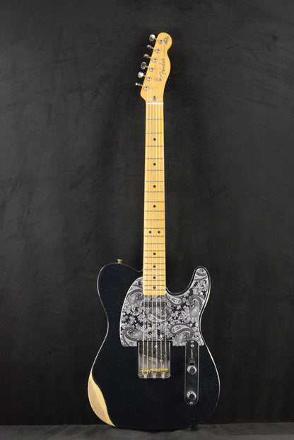 Fender Brad Paisley Road Worn Telecaster Black Sparkle Maple Fingerboard