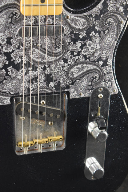 Fender Brad Paisley Road Worn Telecaster Black Sparkle Maple Fingerboard