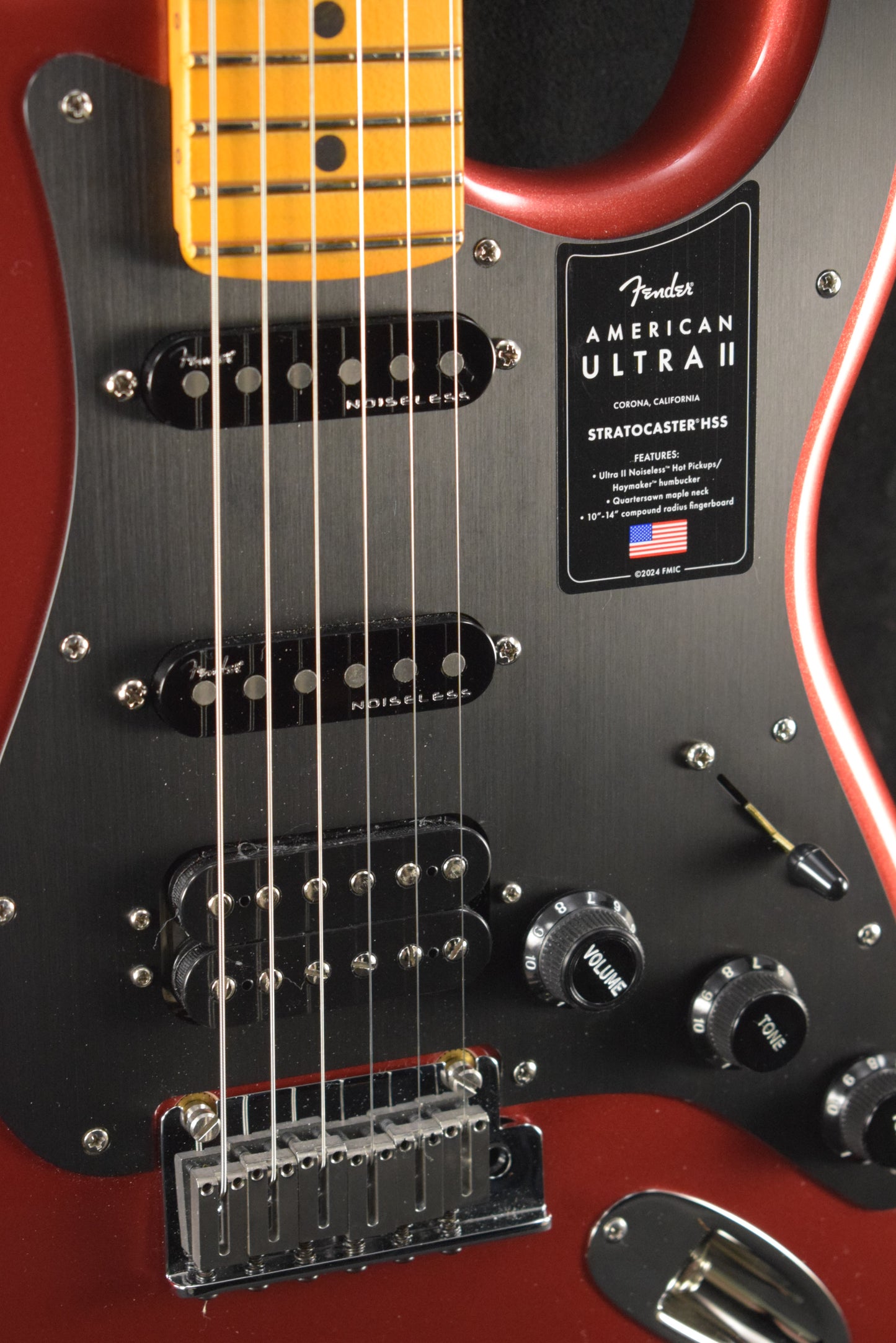 Fender American Ultra II Stratocaster HSS Sinister Red Maple Fingerboard