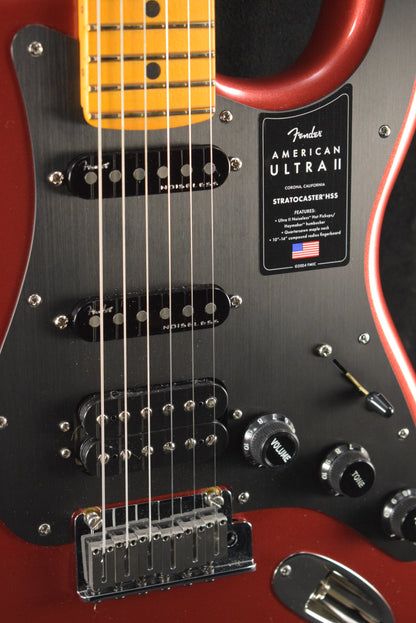 Fender American Ultra II Stratocaster HSS Sinister Red Maple Fingerboard