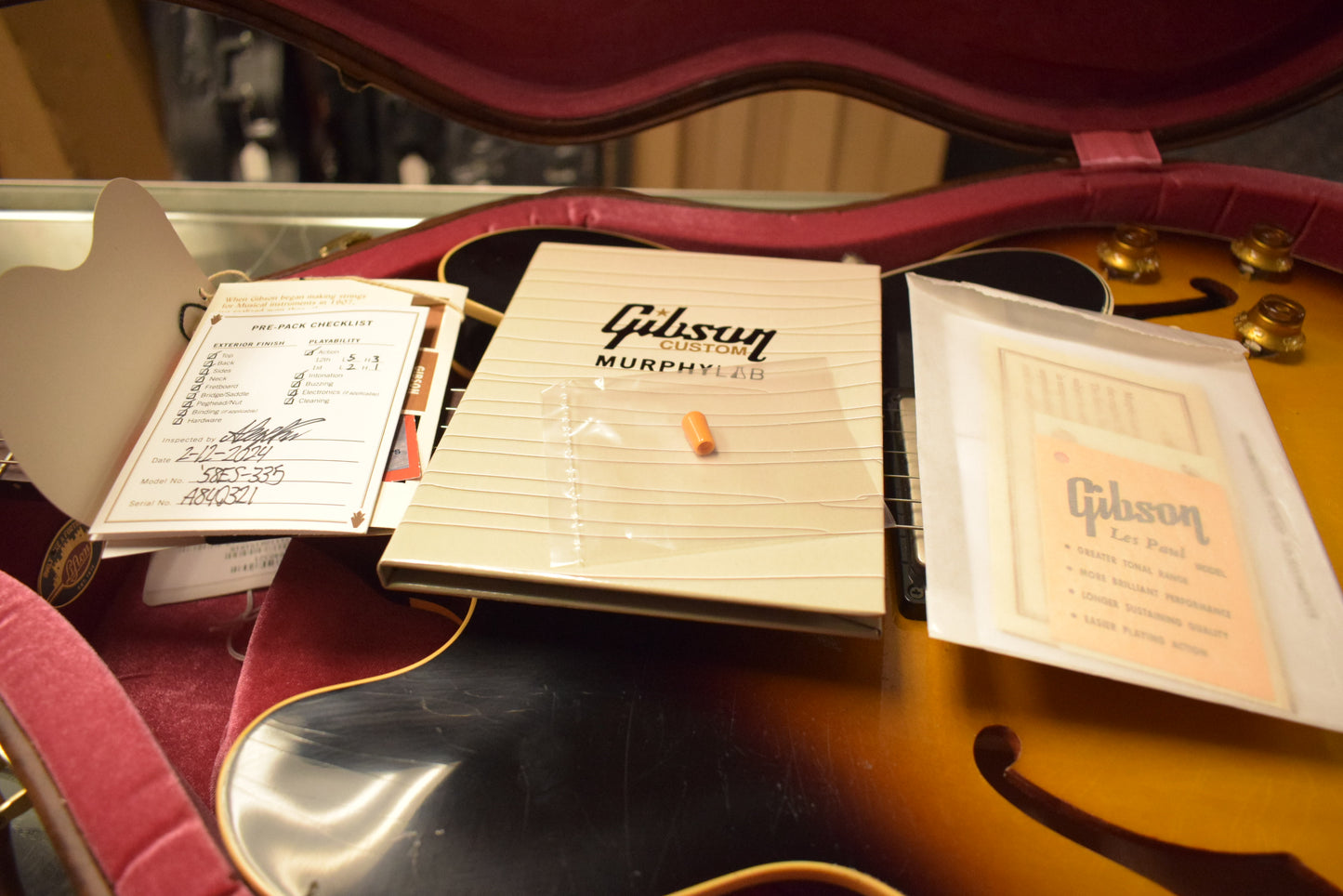 Gibson Murphy Lab 1958 ES-335 Reissue Faded Tobacco Burst Heavy Aged