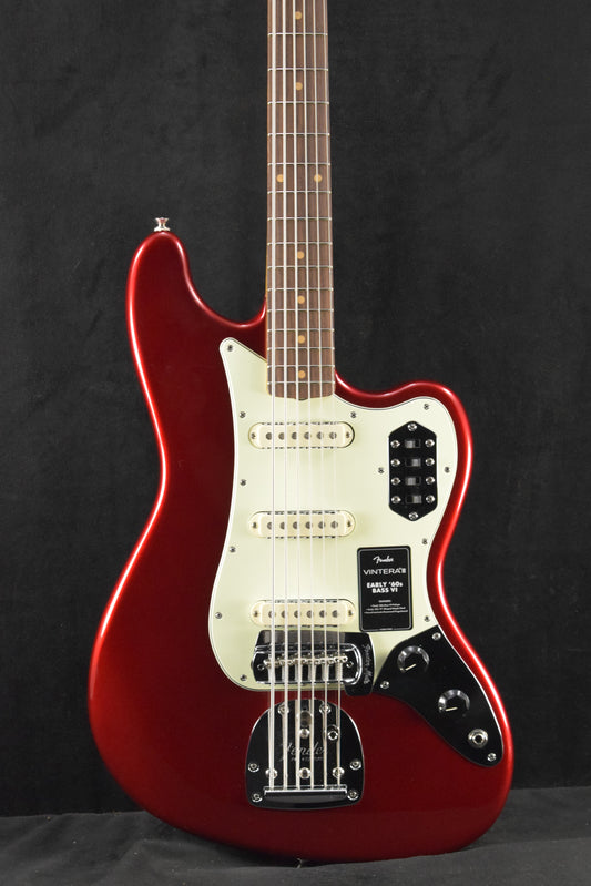 Fender Vintera III Early '60s Bass VI Candy Apple Red Rosewood Fingerboard