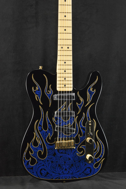 Fender James Burton Telecaster Blue Paisley Flames Maple Fingerboard