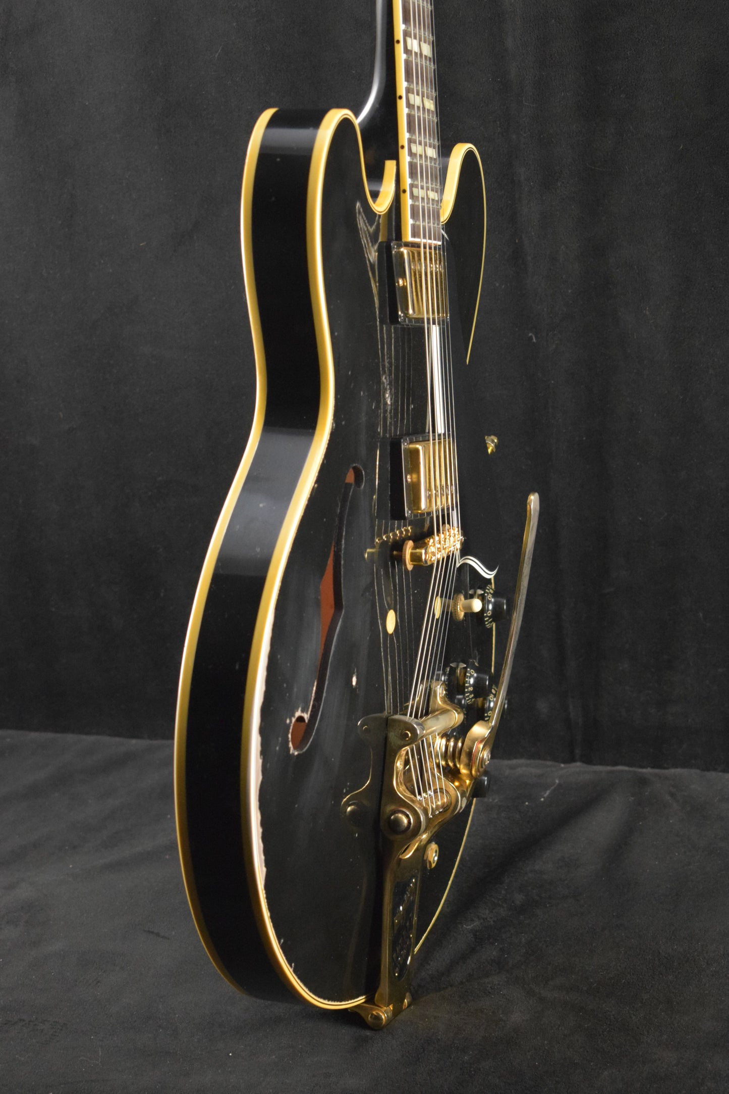 Gibson Custom LE 1959 ES-345 Reissue Varitone Bigsby Ebony Heavy Aged