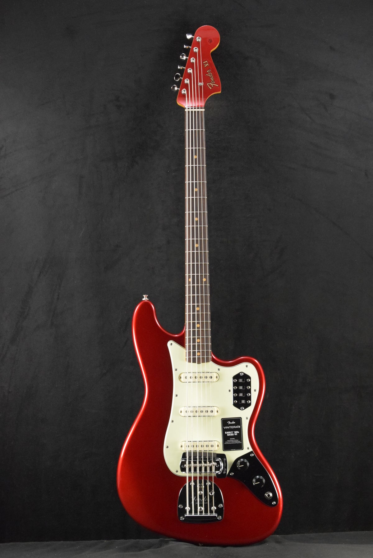 Fender Vintera III Early '60s Bass VI Candy Apple Red Rosewood Fingerboard